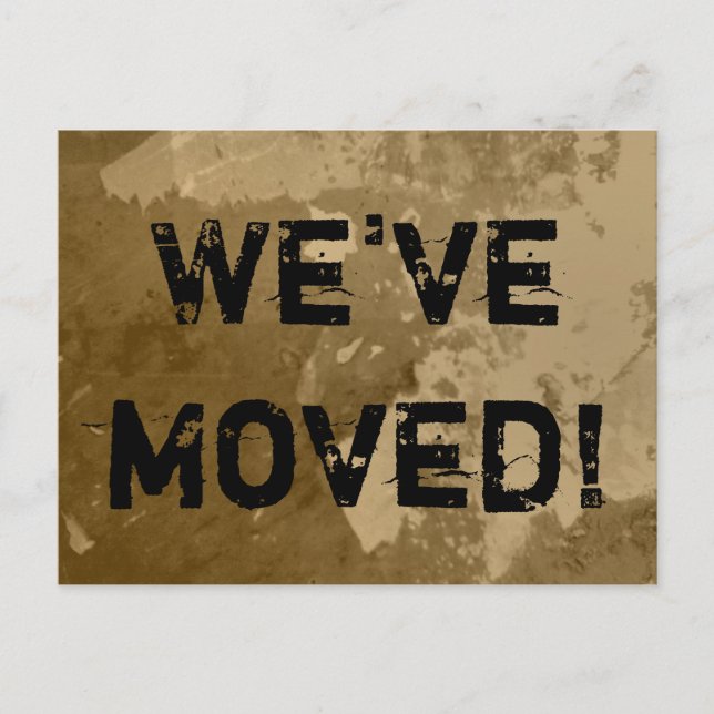 Cartões postais de mudança com caixa de papelão de (Frente)