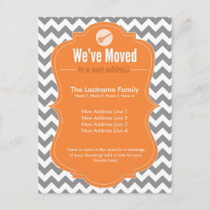 Cartões Postais de Mudança de Endereço Laranja Nós