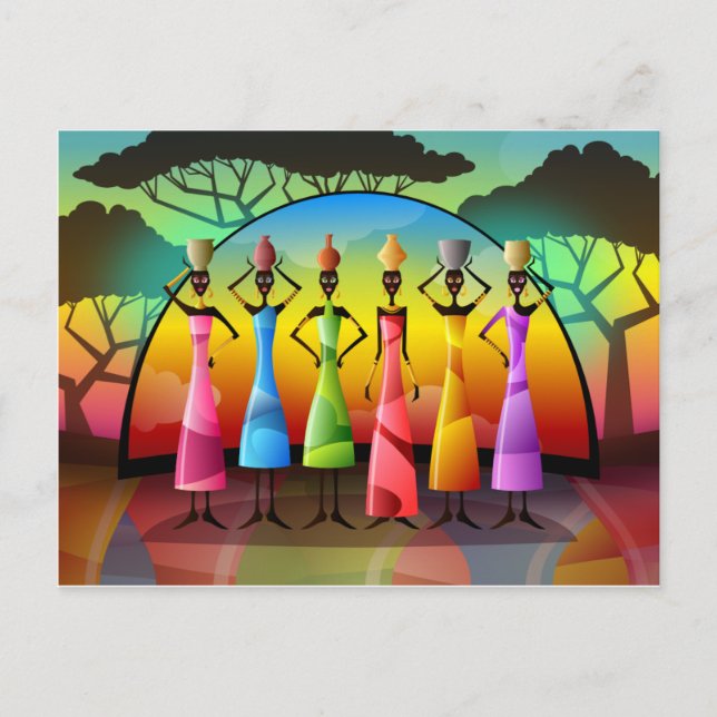 Cartões postais de mulheres africanas (Frente)