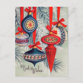 Cartões postais de natais vintages de férias