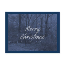 Cartões postais de Natal Azul