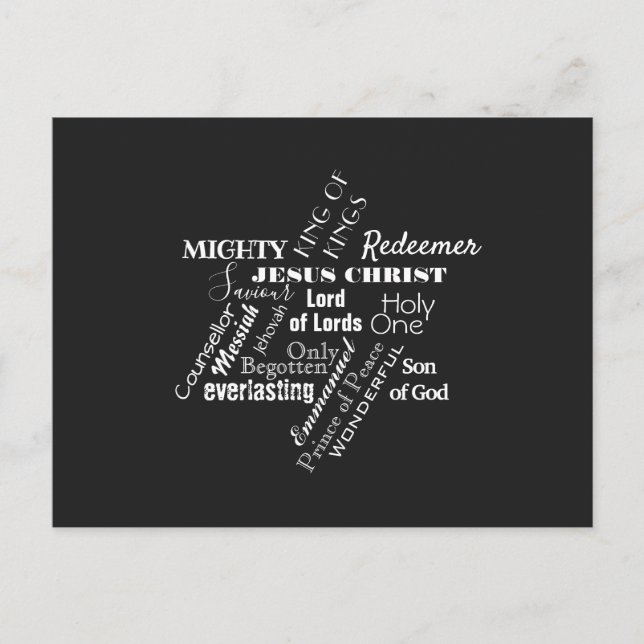 Cartões postais de Natal de Jesus (Frente)