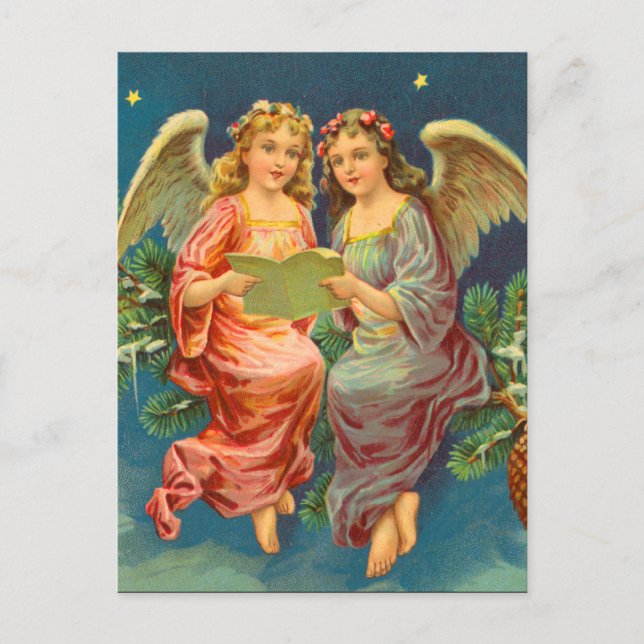 Cartões postais de Natal do Anjo Vitoriano (Frente)