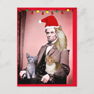 CARTÕES POSTAIS DE NATAL DO GATO ABRAHAM LINCOLN G