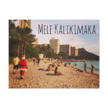Cartões postais de Natal Mele Kalikimaka!