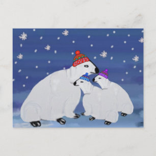 Cartões postais de Natal Polar Bears