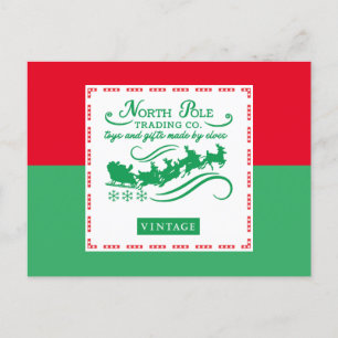 cartões postais de natal sqrbll pole vintage sqrbl