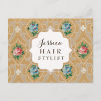 Cartões postais de nomeação de wallpaper Vintage
