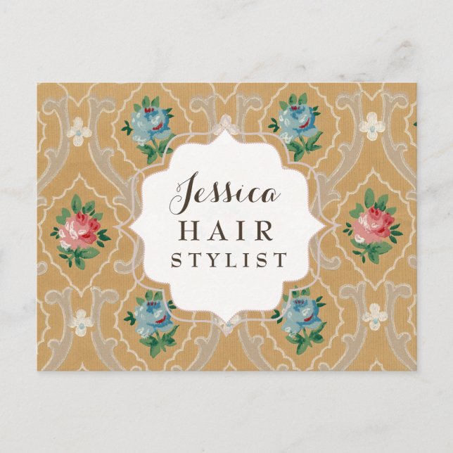 Cartões postais de nomeação de wallpaper Vintage (Frente)