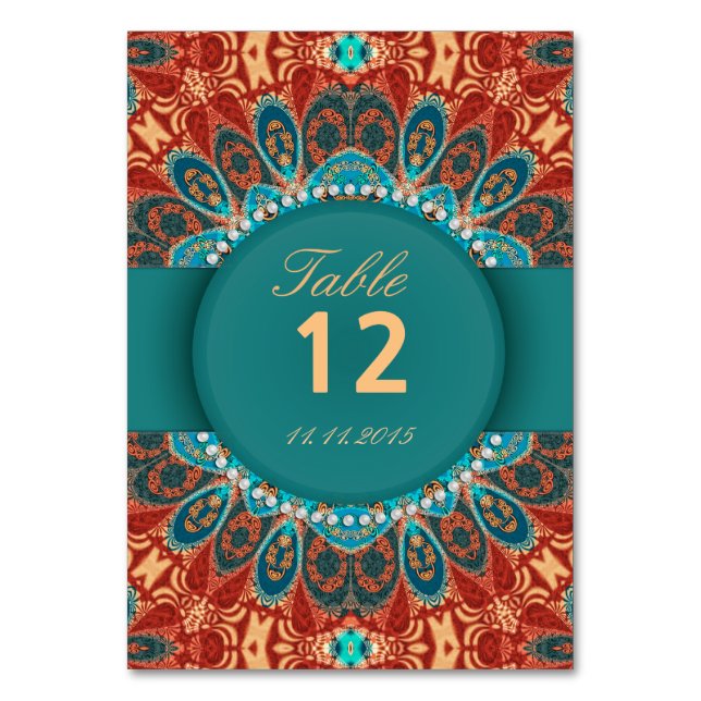 Cartões Postais de Número de Mesa de Casamento em  (Frente)