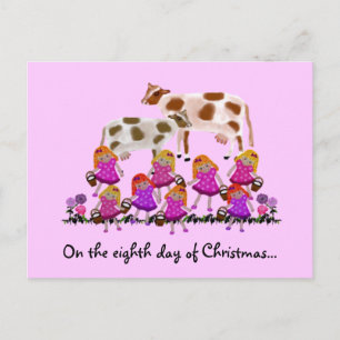 Cartões postais de ordenação de oito empregadas