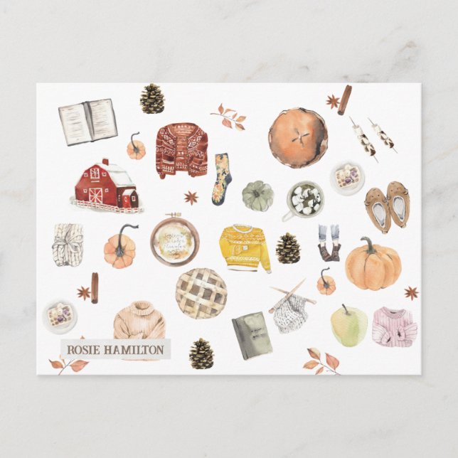 Cartões postais de outubro personalizados (Frente)