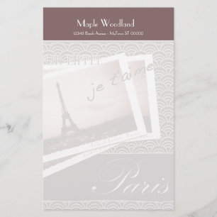 Cartões postais de papel personalizado de Paris