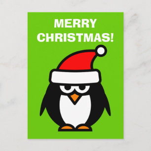 Cartões postais de Pinguim Feliz de Natal