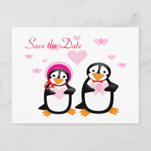 Cartões Postais de Pinguins do Dia dos Namorados
