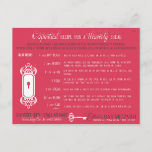 Cartões postais de recebimento de challah