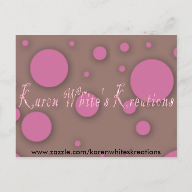 Cartões postais de remissas de Karen Whites (Frente)