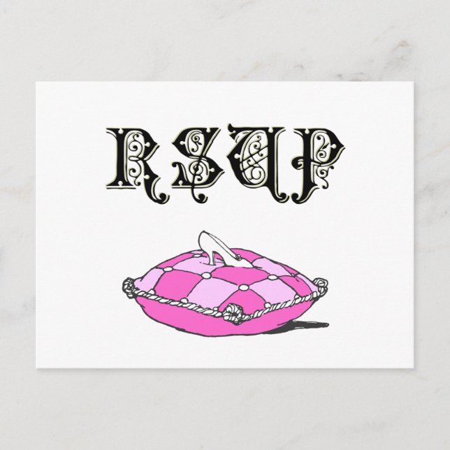 Cartões postais de resposta RSVP personalizada do  (Frente)