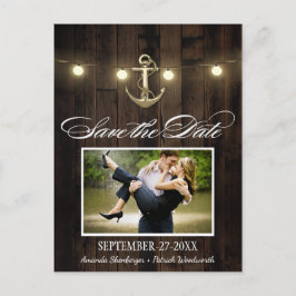 Cartões Postais de Save the Date Âncora Náutica Rú