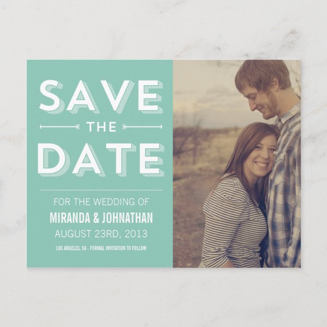 Cartões Postais De Save The Date Com Design De Moe (Frente)