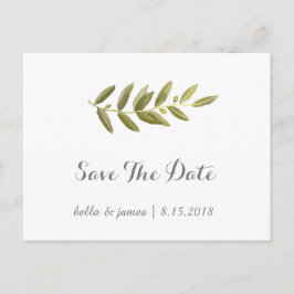 Cartões Postais de Save The Date de Galho de Olive