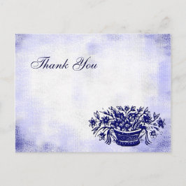 Cartões Postais de Tela Falsa Florais de Agradecim