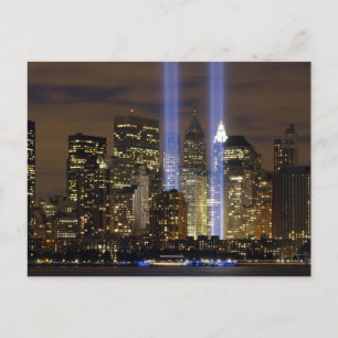 CARTÕES POSTAIS DE TRIBUTO À LUZ DE 9/11 DA CIDADE