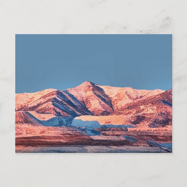 Cartões postais de Utah Montanhas Oquirrh Neve Pla (Frente)