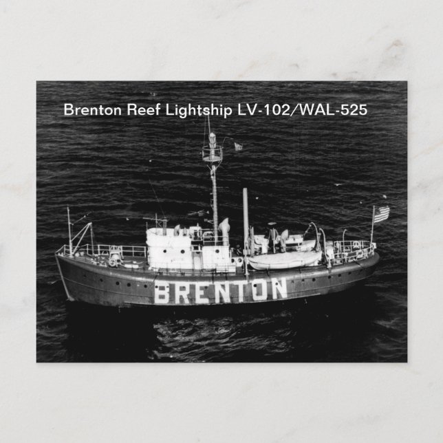 Cartões postais do Brenton Reef Lightship LV-102/W (Frente)