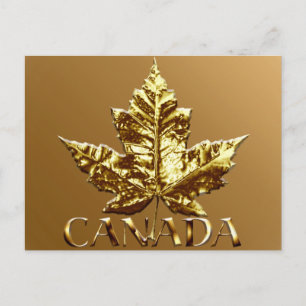 Cartões postais do Canadá Dourados para Souvenir
