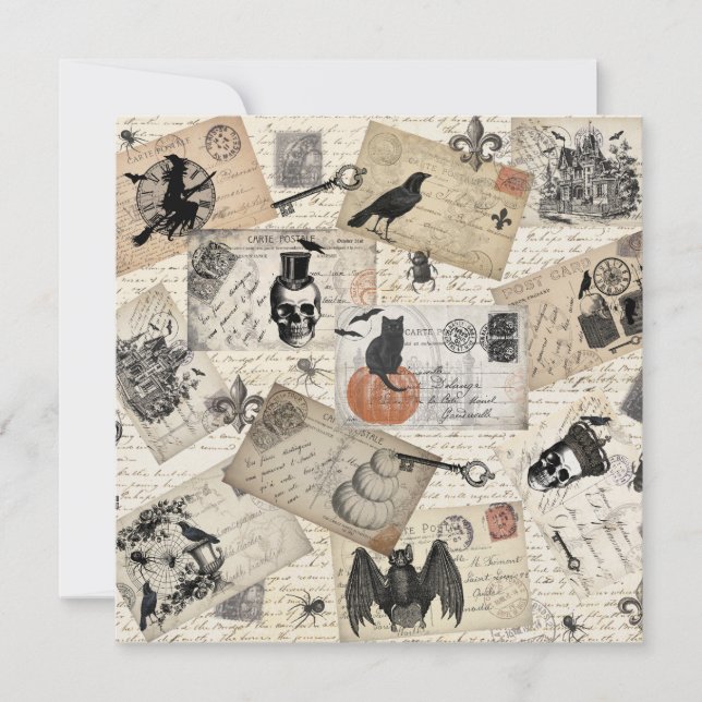 Cartões postais do Dia das Bruxas Modernos (Frente)