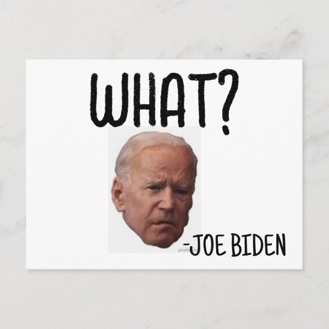 CARTÕES POSTAIS DO FUNNY JOE BIDEN (Frente)