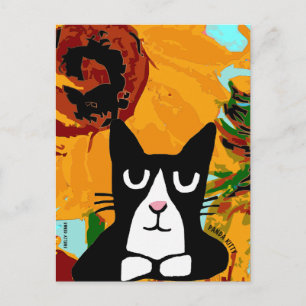 CARTÕES POSTAIS DO GATINHO TUXEDO CAT ART & SFLOWE