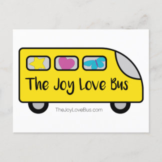 Cartões postais do logotipo Joy Love Bus