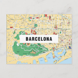 CARTÕES POSTAIS DO MAPA DA CIDADE ♥ Barcelona