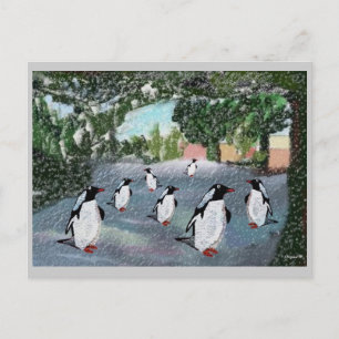 Cartões postais do Penguin Winterwonderland