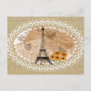 Cartões postais e mapas franceses da Torre Eiffel