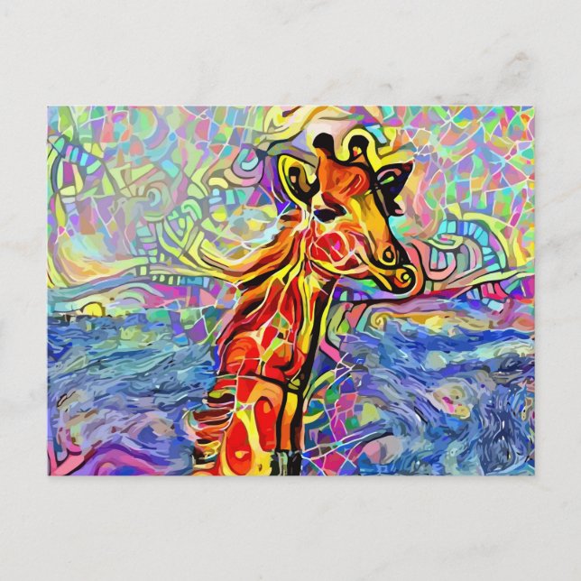 Cartões postais GIRAFFE ART (Frente)