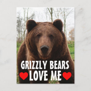 CARTÕES POSTAIS GRIZES MAZENE GRIZZZLY BEAR MAN
