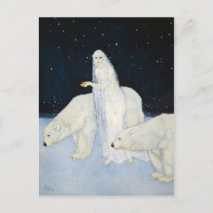 Cartões Postais Magia de Inverno do Urso Polar = E