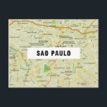 CARTÕES POSTAIS MAPA DA CIDADE: São Paulo<br><div class="desc">Mapa da cidade de São Paulo</div>