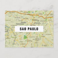 CARTÕES POSTAIS MAPA DA CIDADE: São Paulo