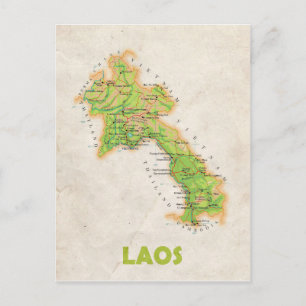 CARTÕES POSTAIS MAPA: Laos