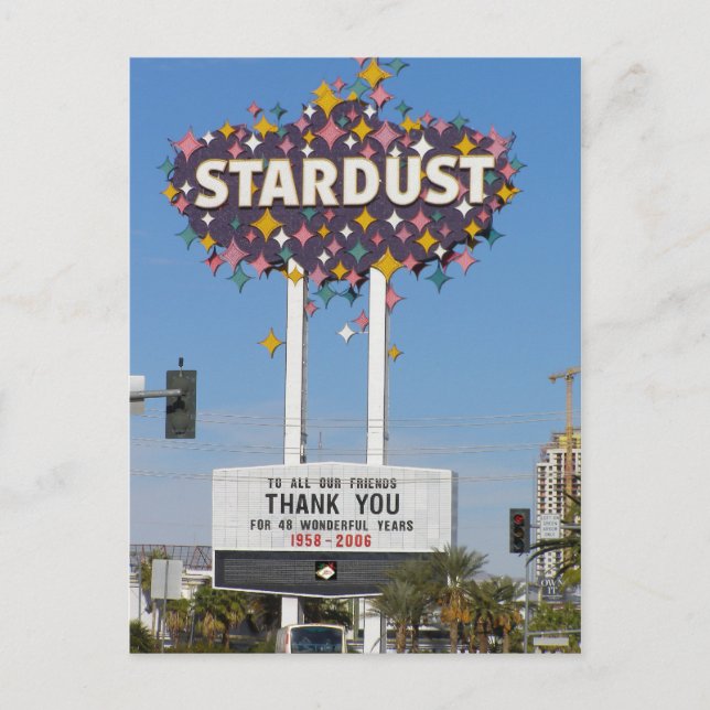 Cartões postais Marquee Stardust Las Vegas (Frente)