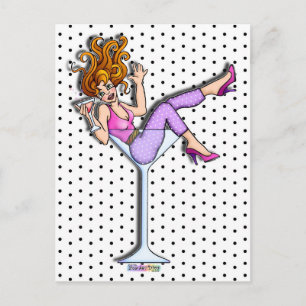 Cartões postais - Menina em um Vidro Martini, Lil'