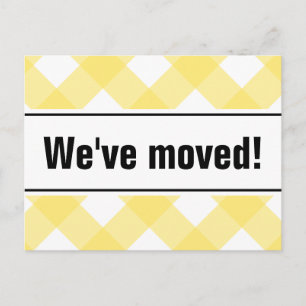 Cartões postais modernos de mudança com design sim