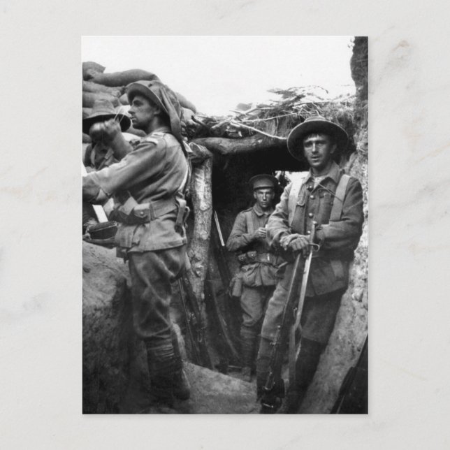 Cartões postais mostrando Diggers em Gallipoli (Frente)