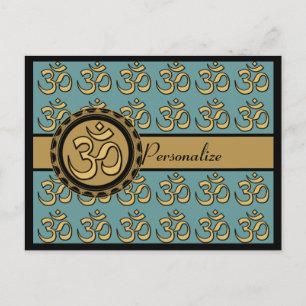 Cartões postais Om Personalize-Escolha sua cor de 
