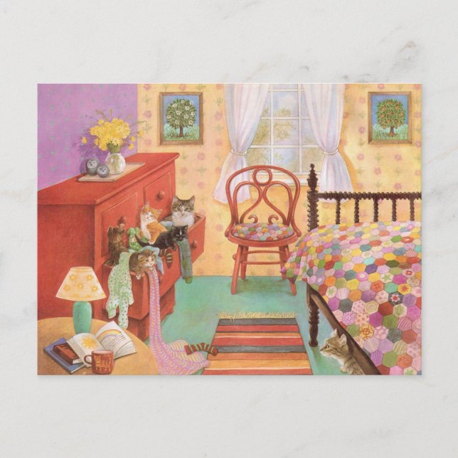 Cartões postais para pintura de gatos (Frente)