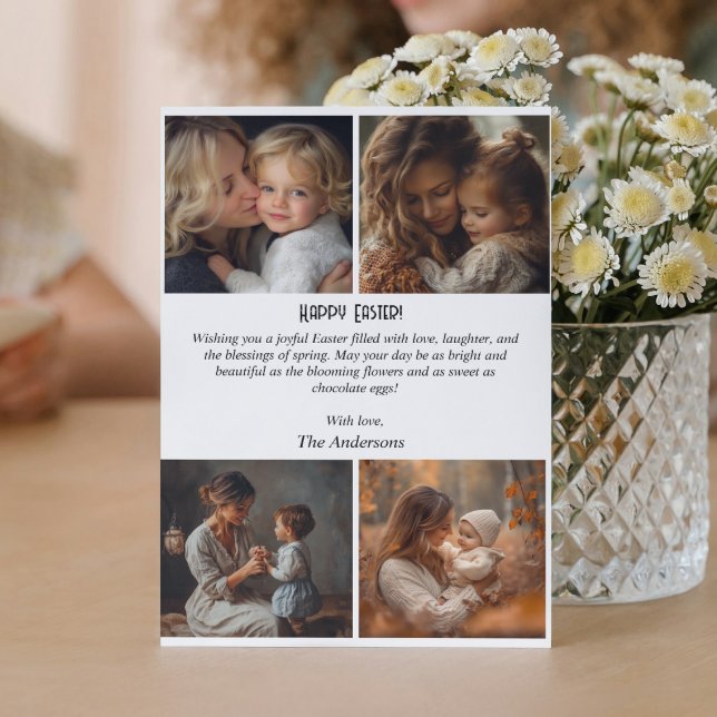 Cartões postais personalizados de Páscoa com colag (Criador carregado)